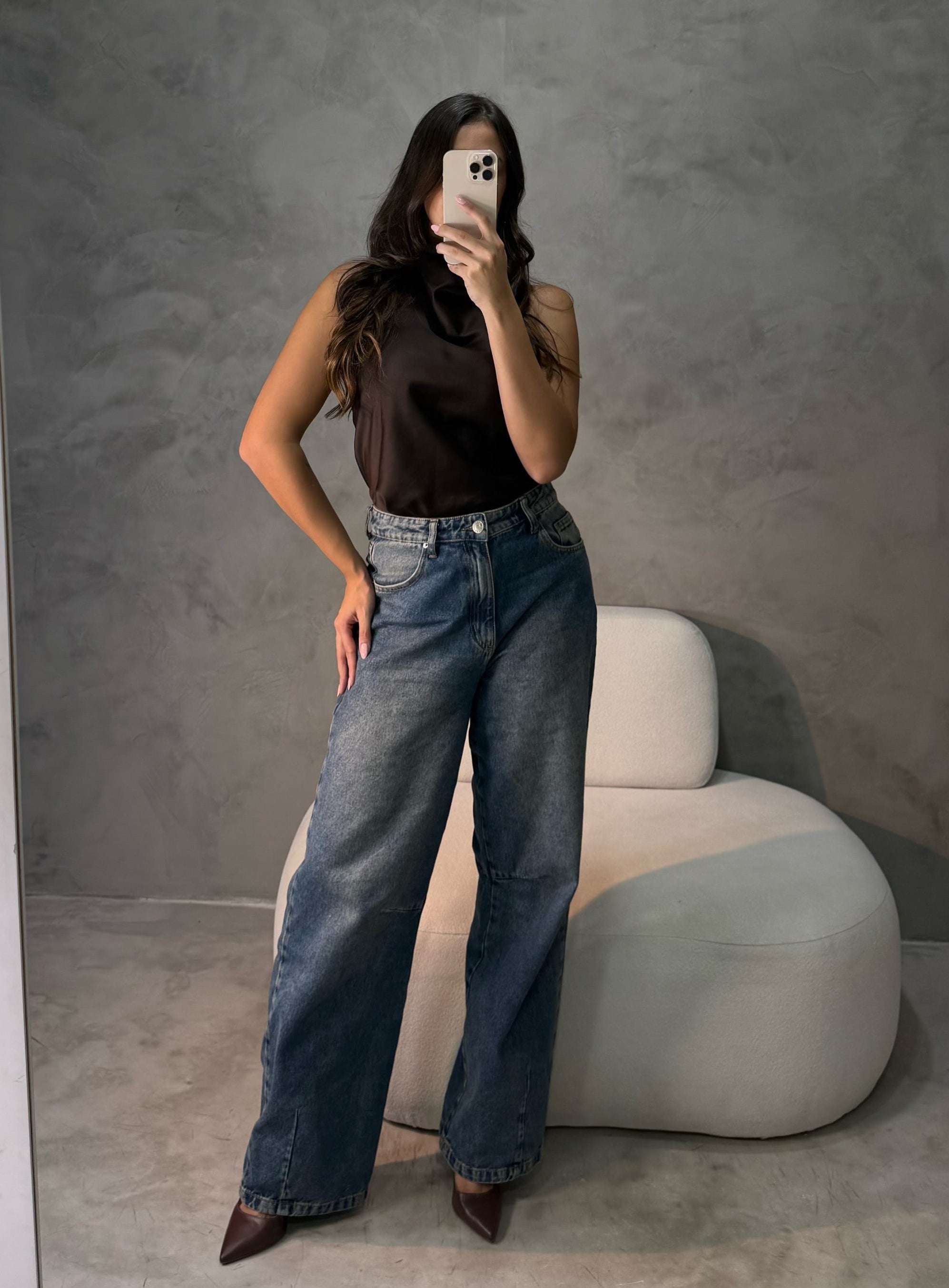 Blusa em Cetim Helena