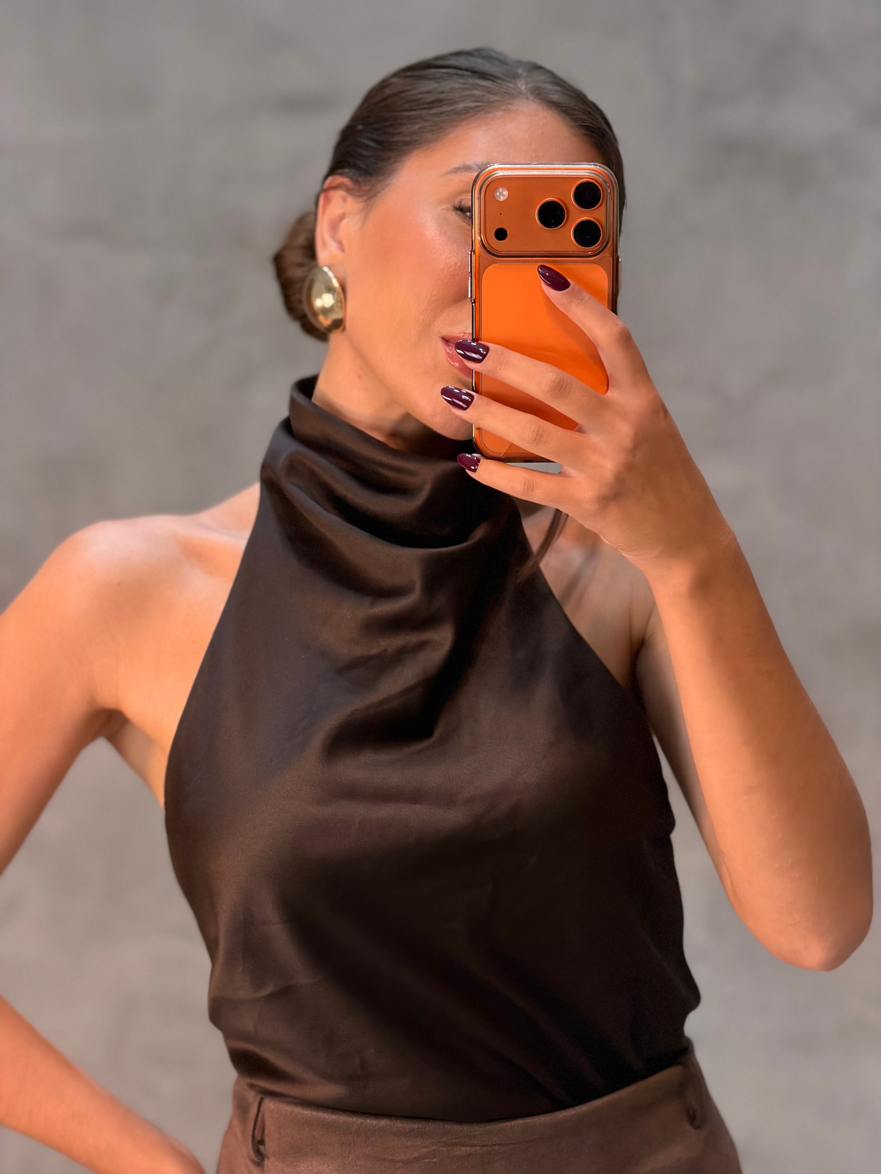 Blusa em Cetim Helena